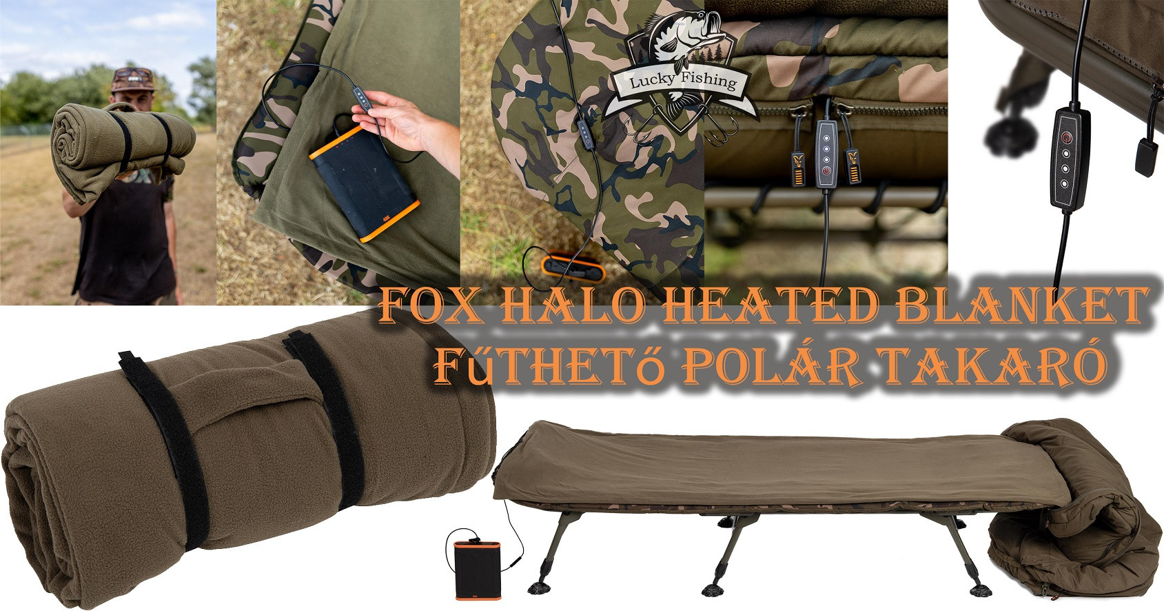 Fox Halo Heated Blanket – fűthető polár takaró