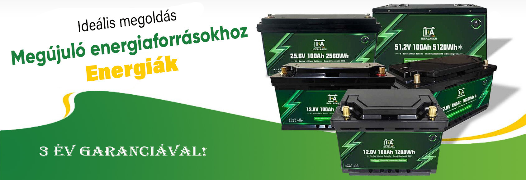 Idealakku LiFePO4 akkumulátor – Bluetooth BMS