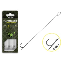Delphin Braided Sting Feeder Rig / 10db 8cm/0,20mm/Chinu #6