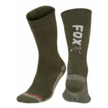 FOX Green & Silver Thermolite Long Sock ZÖLD & EZÜST Thermo Zokni 10 - 13 (EU 44-47)