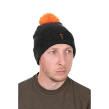 Fox Collection Bobble Hat - Black/Orange - Bojtos Sapka