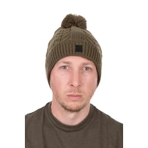 Fox Khaki Knitted Bobble Hat Kötött Bojtos Férfi Sapka