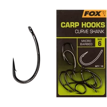Fox Curve Shank Carp Hooks Bojlis Horog Méret: 2