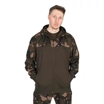 FOX LW Khaki/Camo Split Zip Hoody-Cipzáros Kapucnis Pulóver - M