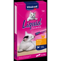 Vitakraft Cat Liquid Snack - jutalomfalat szósz (csirke,taurin) macskák részére (6x15g)
