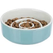 Trixie Slow feeding Ceramic Bowl - kerámia, evéslassító tál (szürke,kék) kutyák részére (0,45l /ø14cm)