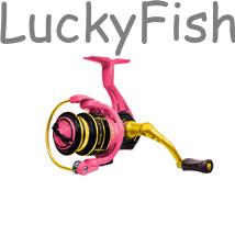 Kép 6/8 - LuckyFishing Delphin Rózsaszín Pergető Horgász Szett