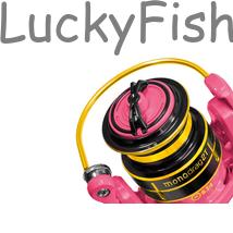 Kép 8/8 - LuckyFishing Delphin Rózsaszín Pergető Horgász Szett