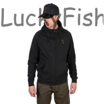 Kép 1/10 - Fox Collection LW Hoody Kapucnis Pulóver - Black&Orange - S