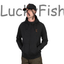 Kép 2/10 - Fox Collection LW Hoody Kapucnis Pulóver - Black&Orange - S