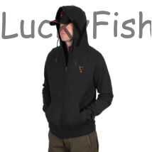 Kép 3/10 - Fox Collection LW Hoody Kapucnis Pulóver - Black&Orange - S