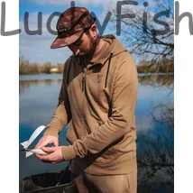 Fox Collection LW Zip Hoody – Tan Ltd Cipzáras Kapucnis Pulóver – Limitált szín - S