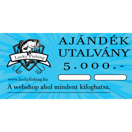 Horgász ajándékutalvány 5000.- Ft