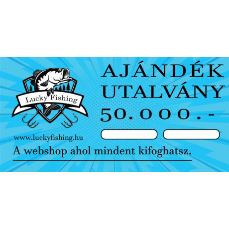 Horgász ajándékutalvány 50000.- Ft