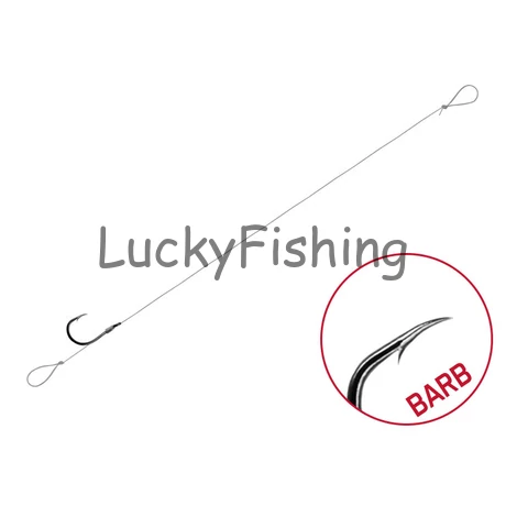 Delphin FLR LOOP Előkötött Feeder horog 12 cm • 0,22 mm • CHINU BARB #6