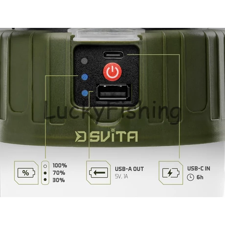 Delphin SVITA kemping lámpa távirányítóval 4W/3600mAh