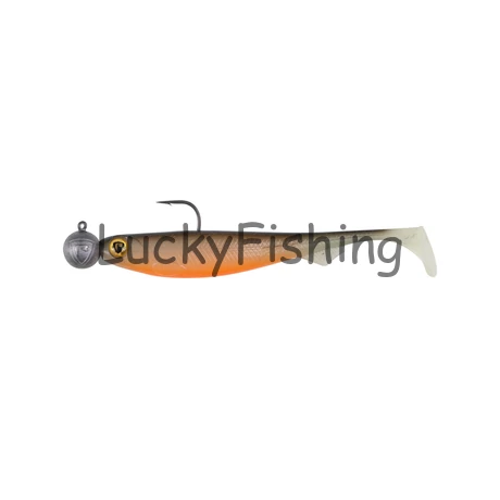 Fox Rage Bulk Loaded Slick Shad 9cm UV Hot Olive 2/0 10g