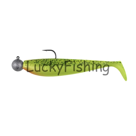 Fox Rage Bulk Loaded Zander Pro Shad 12cm UV Lemon Tiger 4/0 50g