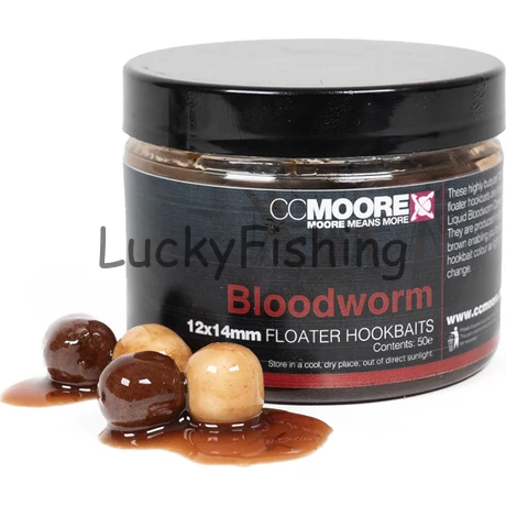 CC Moore Bloodworm Floater Hookbaits 12X14mm (50)