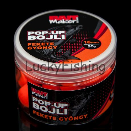 Bait Maker Pop Up Bojli Fekete Gyöngy 16mm 50g