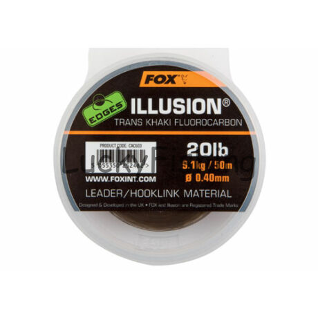 Fox EDGES™ Illusion® - Trans Khaki 20Lb 0.40Mm Fluorocarbon Előke Zsinór