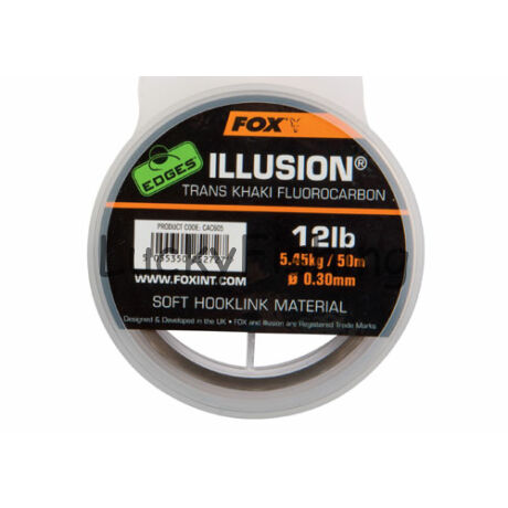 Fox Edges™ Illusion® Soft - Trans Khaki 16Lb 0.35Mm Fluorocarbon  Előke Zsinór