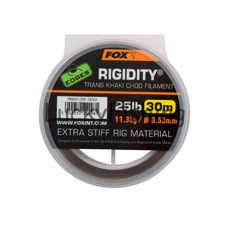 Fox Edges™ Rigidity® - Trans Khaki Merev Előkezsinór 25lb 0.53mm
