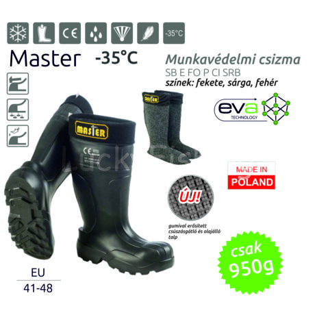 Camminare – MASTER EVA munkavédelmi csizma FEKETE (-35°C) Méret: 41