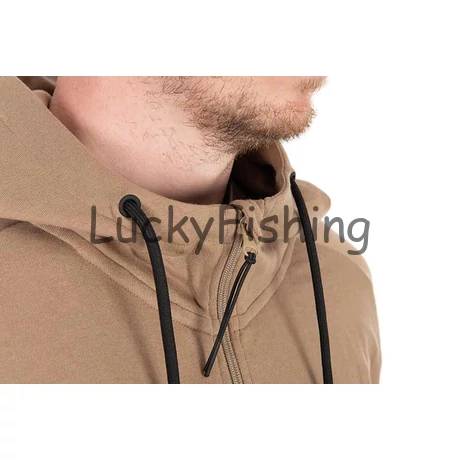 Fox Collection LW Zip Hoody – Tan Ltd Cipzáras Kapucnis Pulóver – Limitált szín - S