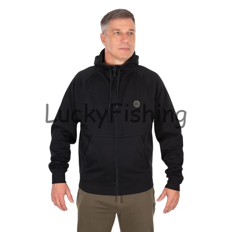 FOX Collection Cipzáras Hoody - Pulóver - Fekete - L