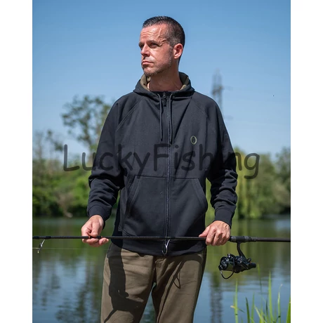 FOX Collection Cipzáras Hoody - Pulóver - Fekete - L