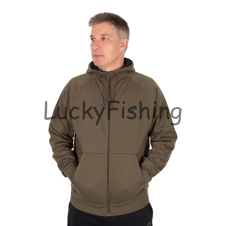 FOX Collection Cipzáras Hoody - Pulóver - Zöld - S