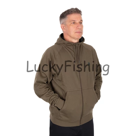 FOX Collection Cipzáras Hoody - Pulóver - Zöld - S