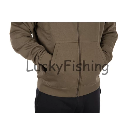 FOX Collection Cipzáras Hoody - Pulóver - Zöld - S