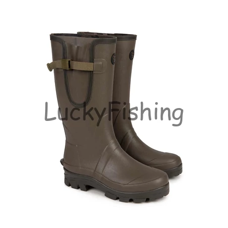 Fox Neoprene Lined Camo khaki Wellies Csizma UK10 EU44