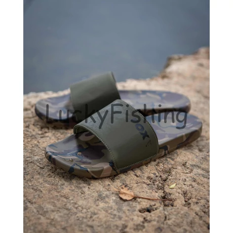 Fox Sliders Khaki/Camo Papucs 41