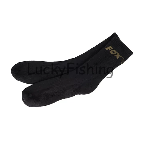Fox Socks - Black- Fekete - Zokni - 40-43