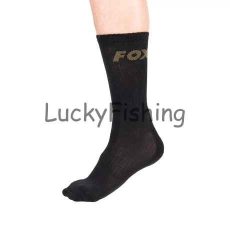 Fox Socks - Black- Fekete - Zokni - 40-43