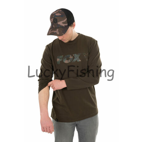 FOX Long Sleeve Khaki/Camo T-Shirt HOSSZÚ UJJÚ PÓLÓ - S