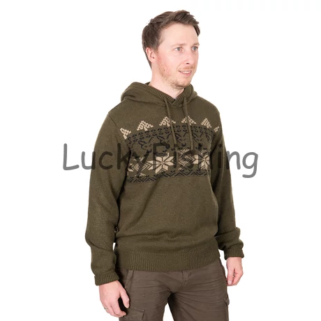 Fox Xmas Hoodie – Karácsonyi kapucnis pulóver - S
