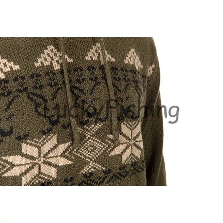 Fox Xmas Hoodie – Karácsonyi kapucnis pulóver - S