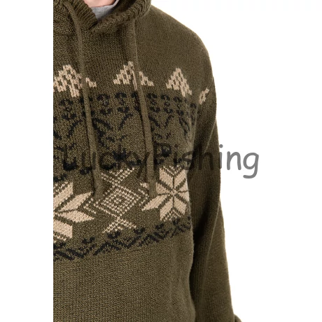 Fox Xmas Hoodie – Karácsonyi kapucnis pulóver - S