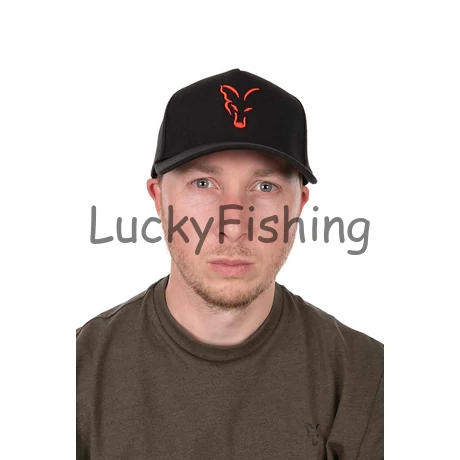 Fox Collection Baseball Cap - Black/Orange - Baseball Sapka