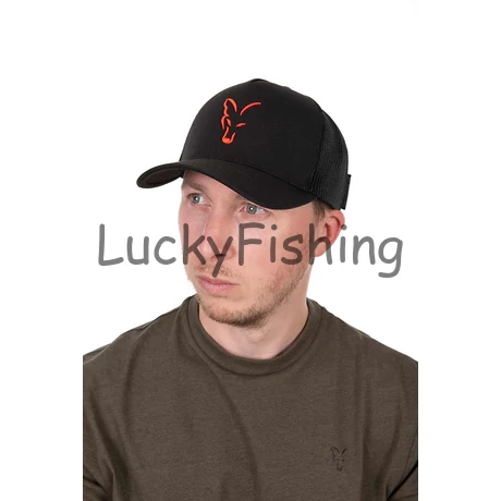 Fox Collection Trucker Cap - Black/Orange - Baseball Sapka