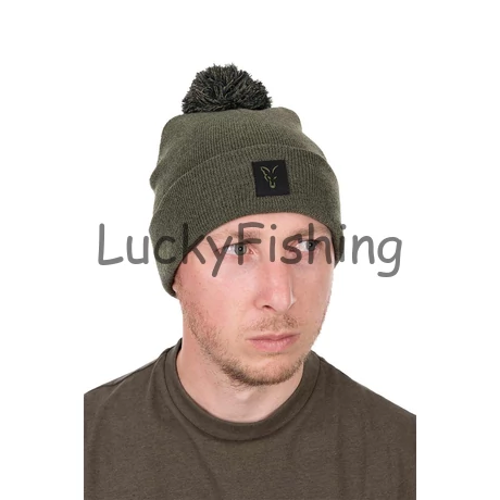 Fox Collection Bobble Hat - Green/Black - Bojtos Sapka