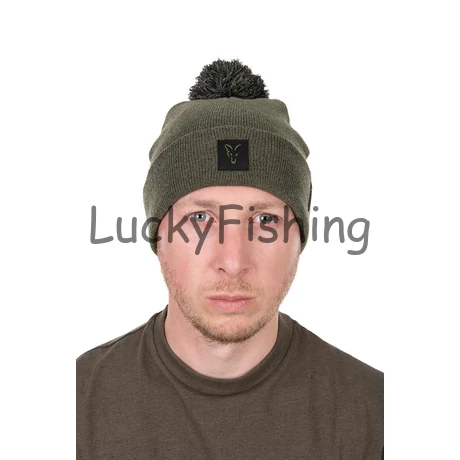 Fox Collection Bobble Hat - Green/Black - Bojtos Sapka