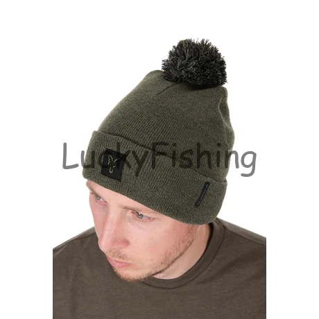 Fox Collection Bobble Hat - Green/Black - Bojtos Sapka
