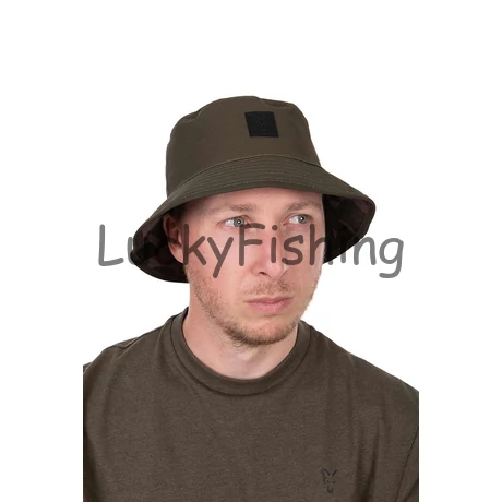Fox Reversible Bucket Hat - Khaki/Camo - Kifordítható Horgász Kalap