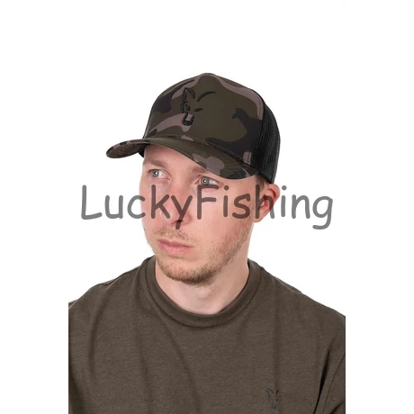 Fox Black Camo Trucker Cap Baseball Sapka