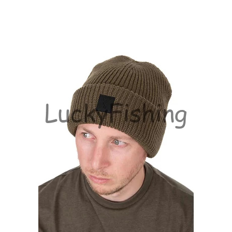 Fox Olive Merino Blend Beanie Hat Téli Sapka